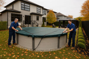 Winterize and close above ground pool